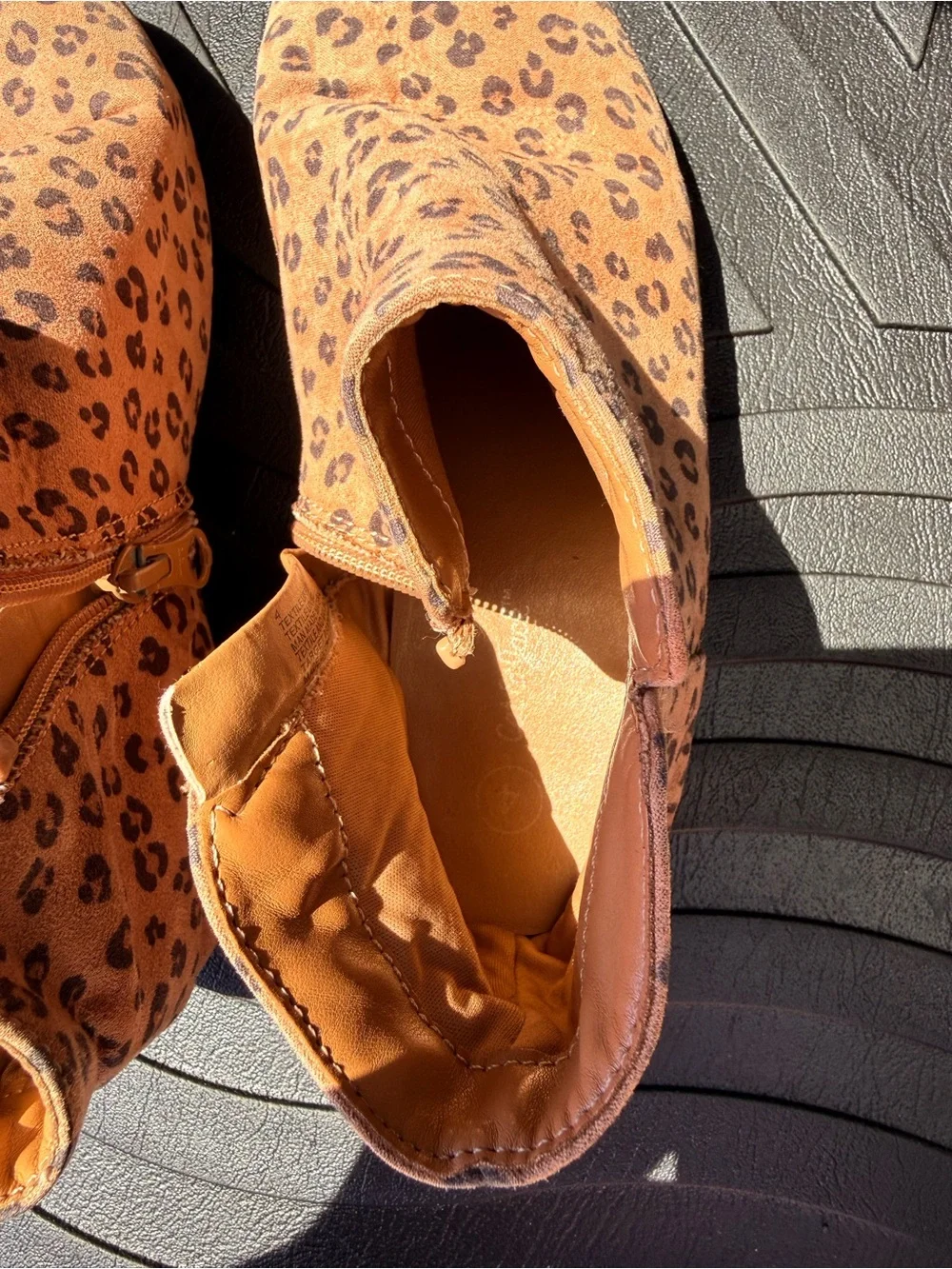 Cat & Jack Girls' Leopard Print Booties - Tan/Black